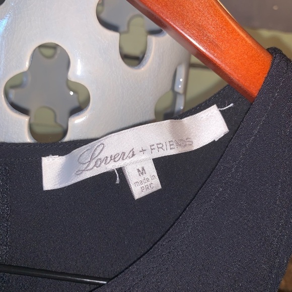 Lovers + Friends REVOLVE Cloud Break Cold Shoulder Black Top Size Medium - Picture 5 of 9